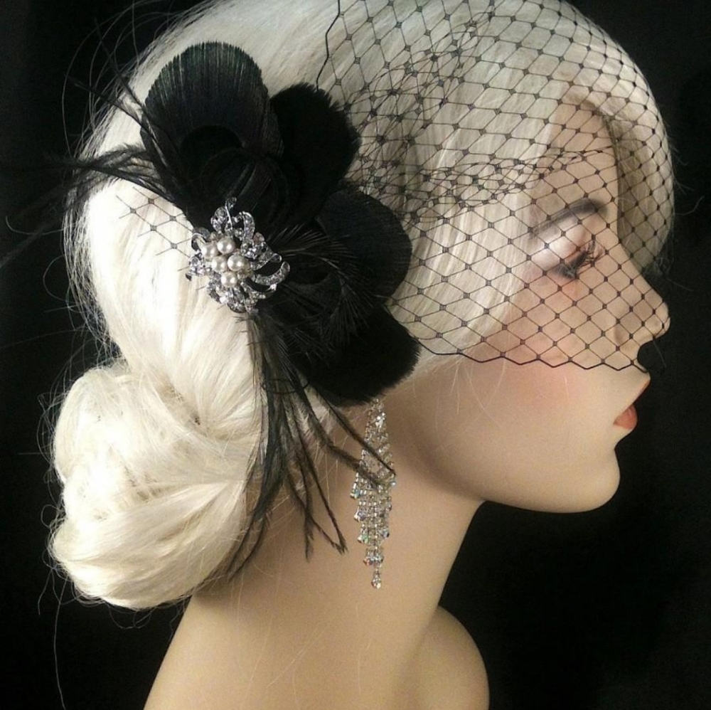 1930s-40s mink mourning veil